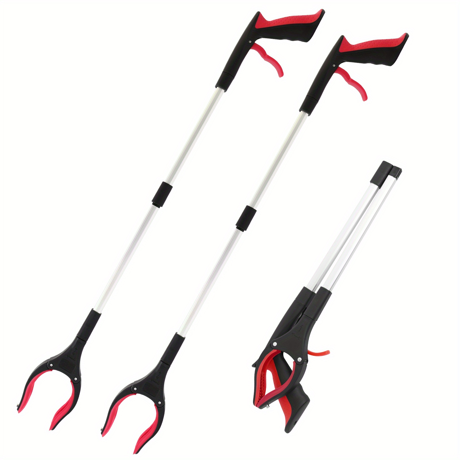 

1/2/4pcs 32 Inch Grabber Reacher Reaching Tool - Foldable Lightweight & - Seniors, Elderly Assistance, Household Cleaning & Trash Disposal