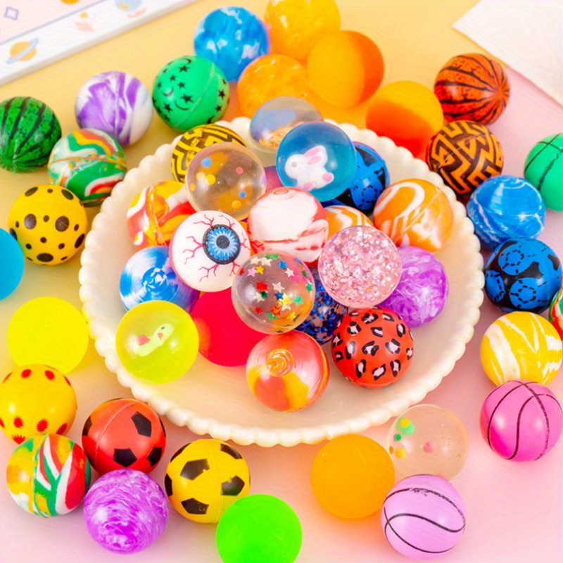 

20pcs Vibrant Mini Bouncy Ball Toys - Birthday Parties, Pinata Fillers & Party Favors (assorted Colors)