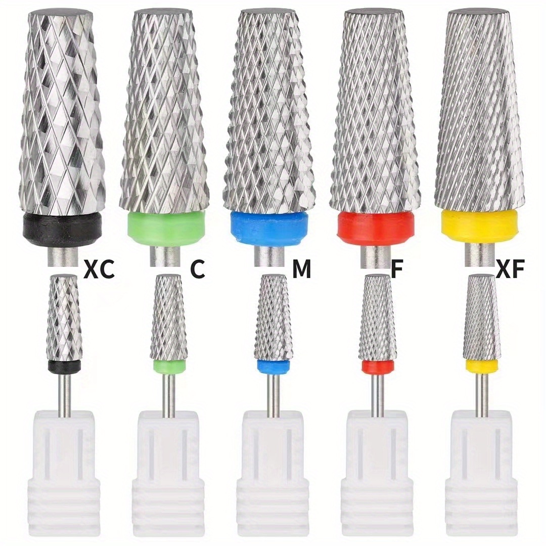 

Hypoallergenic Tungsten Steel Nail Drill Bits - & Flat Head For Precision Manicure, Pedicure & Dead Skin Removal