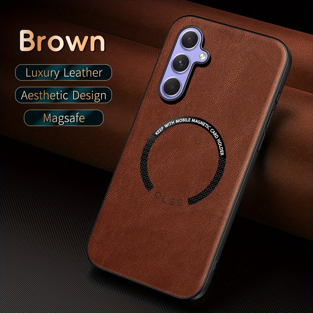TEMU Luxury Leather Phone Case A55/a35/a25/a15/a05s/a54/a34/a24/a14/a53/a33/a23/a13/a52/a32/a12/a22/a51/a71 Support Car Holder, Protective,