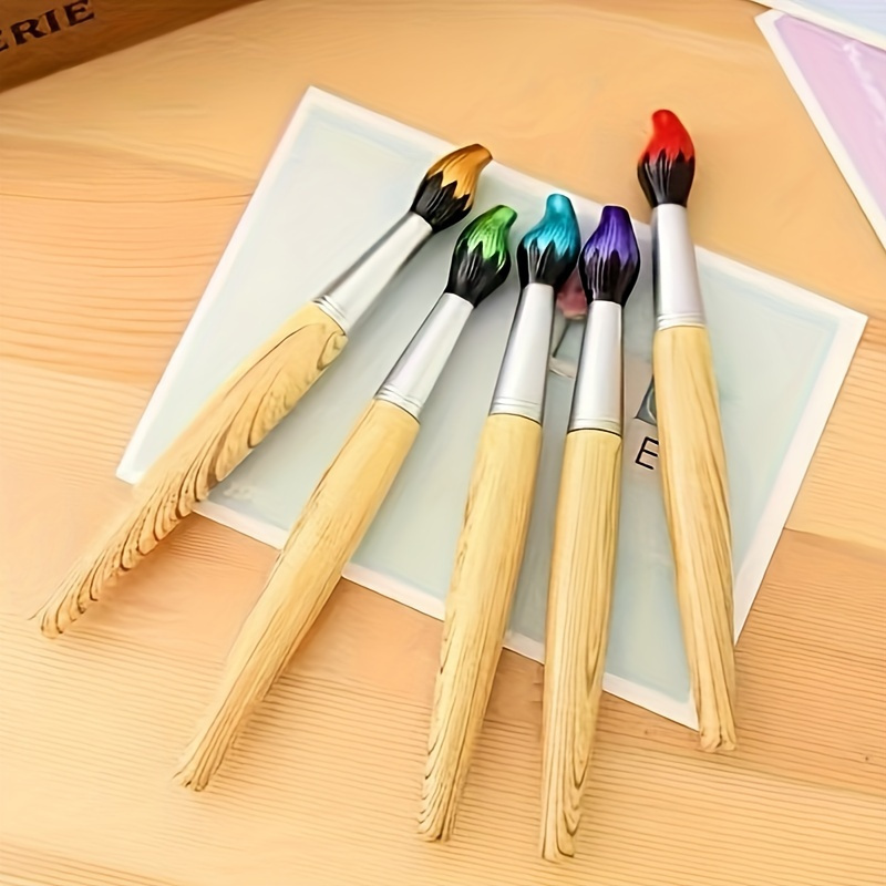 

Creative Brush Styling Pens: Realistic Wood Oil Painting Effect, Smooth Ballpoint, Styling Brush Design - Perfect For Back To School, Kawaii Stationery, Colors For School, Writing And Journaling