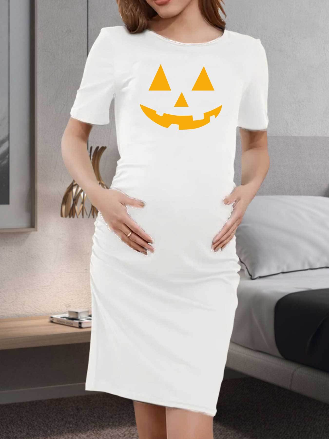 grappige pompoen gezicht zwangerschapsjurk rekbare - Temu Netherlands, image size:800x1067