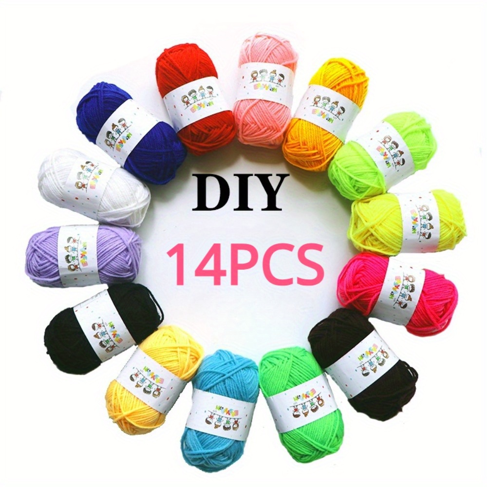TEMU Delivery 14/24pcs Twisted Yarns In 14/24 Colors, Yarn Blend Yarns Diy Craft Yarns Clothing Sewing Yarns Hand Woven Scarves And Hats Woven