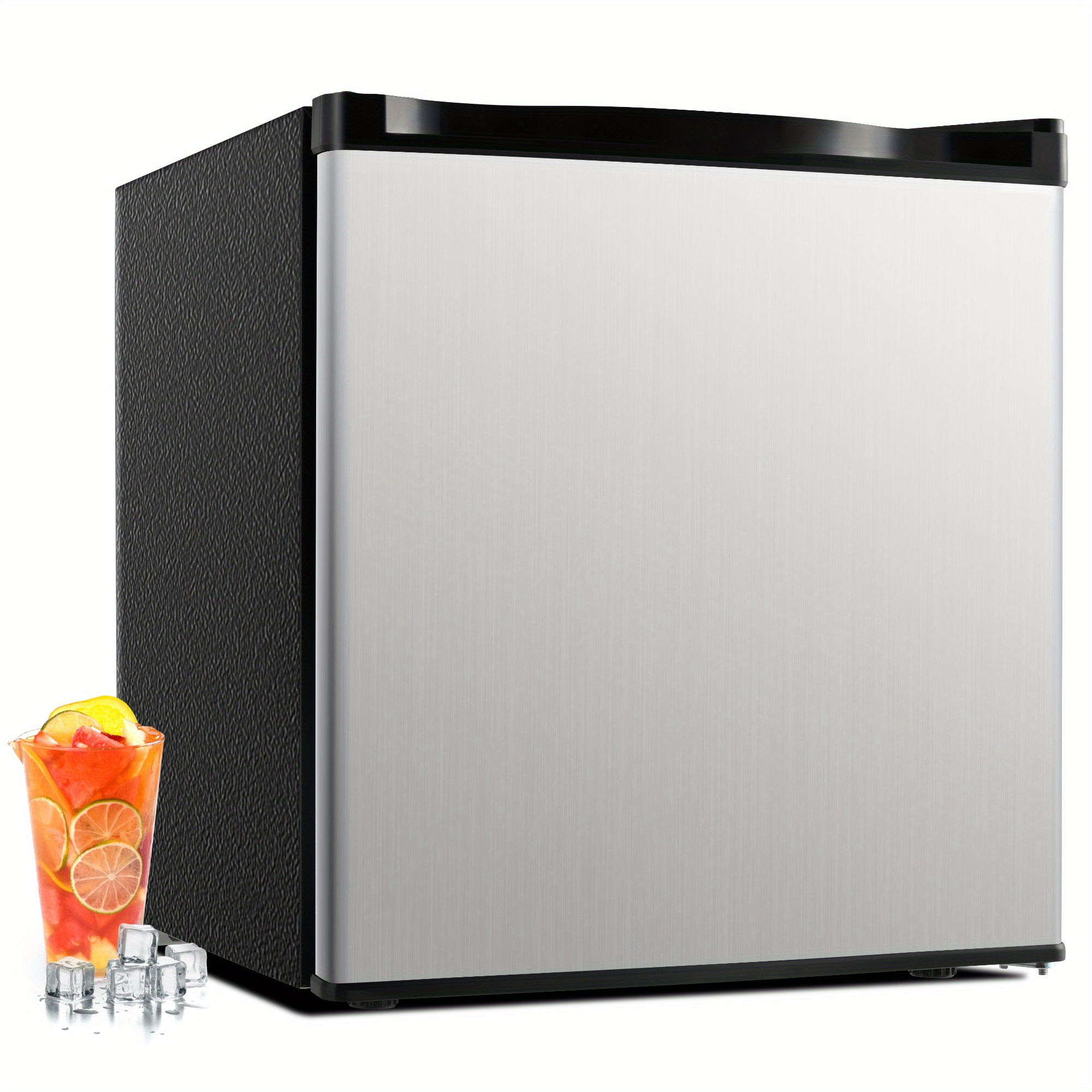 

Space-saving 1.7 Cu.ft Mini Fridge With Freezer: Adjustable Thermostat For Custom Cooling, Energy-efficient Design, Ideal For Bedroom, Office, Or Dorm