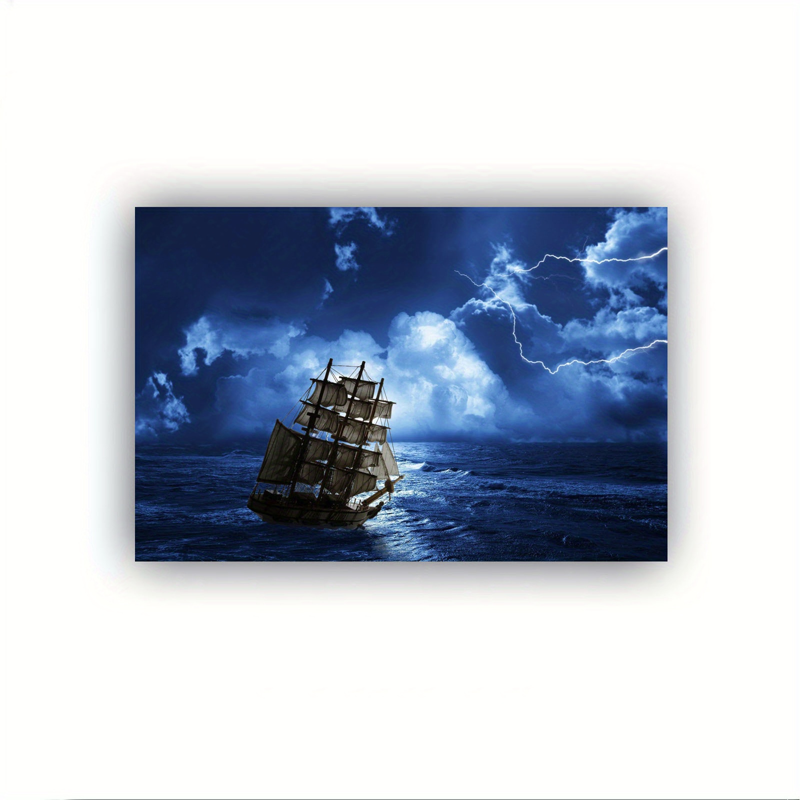   wooden   wall art   hung   blue   pirate ship wall art picture ocean sailing canvas posters and prints   paintings on   hd pictures   wall decor 0