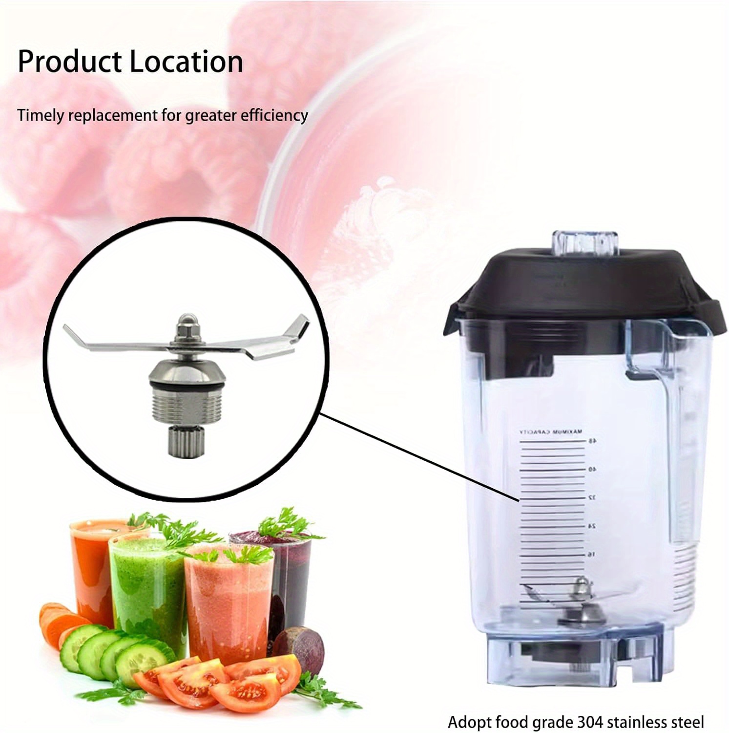   15990     leaf   blender station drink machine blade 32 64oz juicer blade kitchen small   accessories details 3