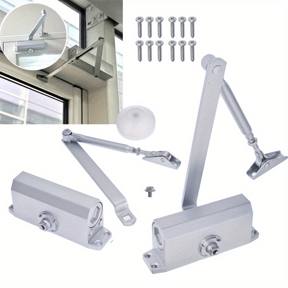 

2 Pcs Aluminum Commercial Door Closer Valves Control 25-45kg