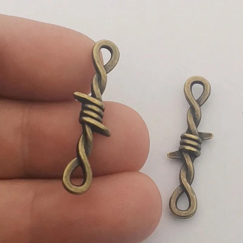 TEMU 12pcs Connecteurs Métalliques Épines 3D Pendentifs Collier Gothique Bracelet DIY Fabrication de Bijoux Artisanat