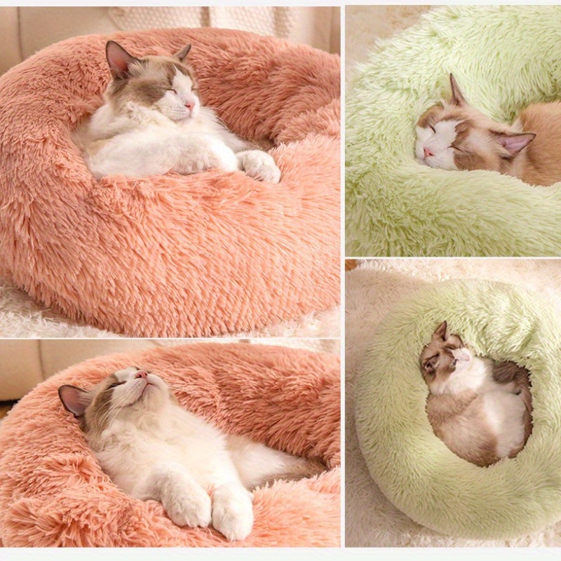 

Large Velvet Cat Bed: Soft And Warm For Indoor Use By Dogs And Cats, Suitable For All Seasons, Winter Pet Bed For Deep Sleep