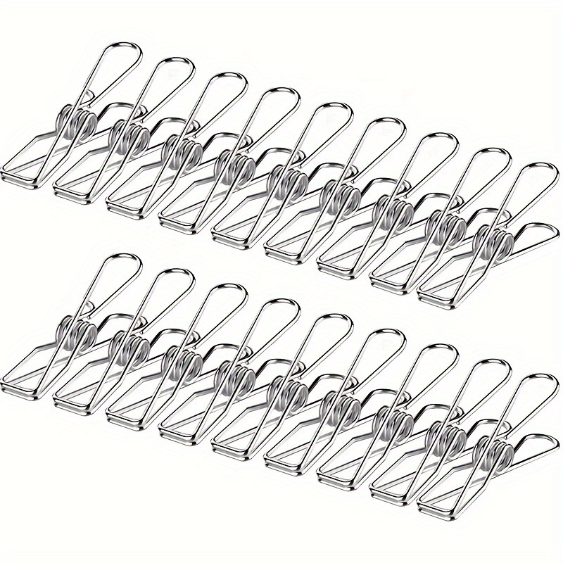 

20/40/60/80pcs, Laundry Clothes , Stainless Steel Clothespins, Metal Clothes For Laundry And Hanging, Metal Hanging , Stainless Steel Laundry Hanging Clothesline For Clothes, Files,