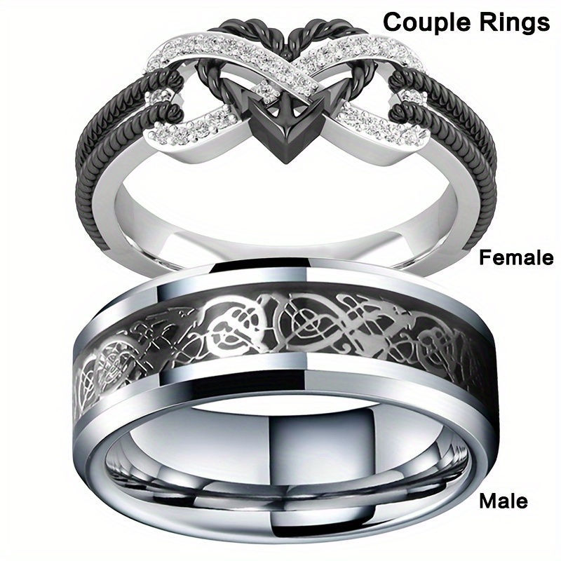 

1pc Couple Jewelry Accessories Plus Size 8mm Alloy Bridal Engagement