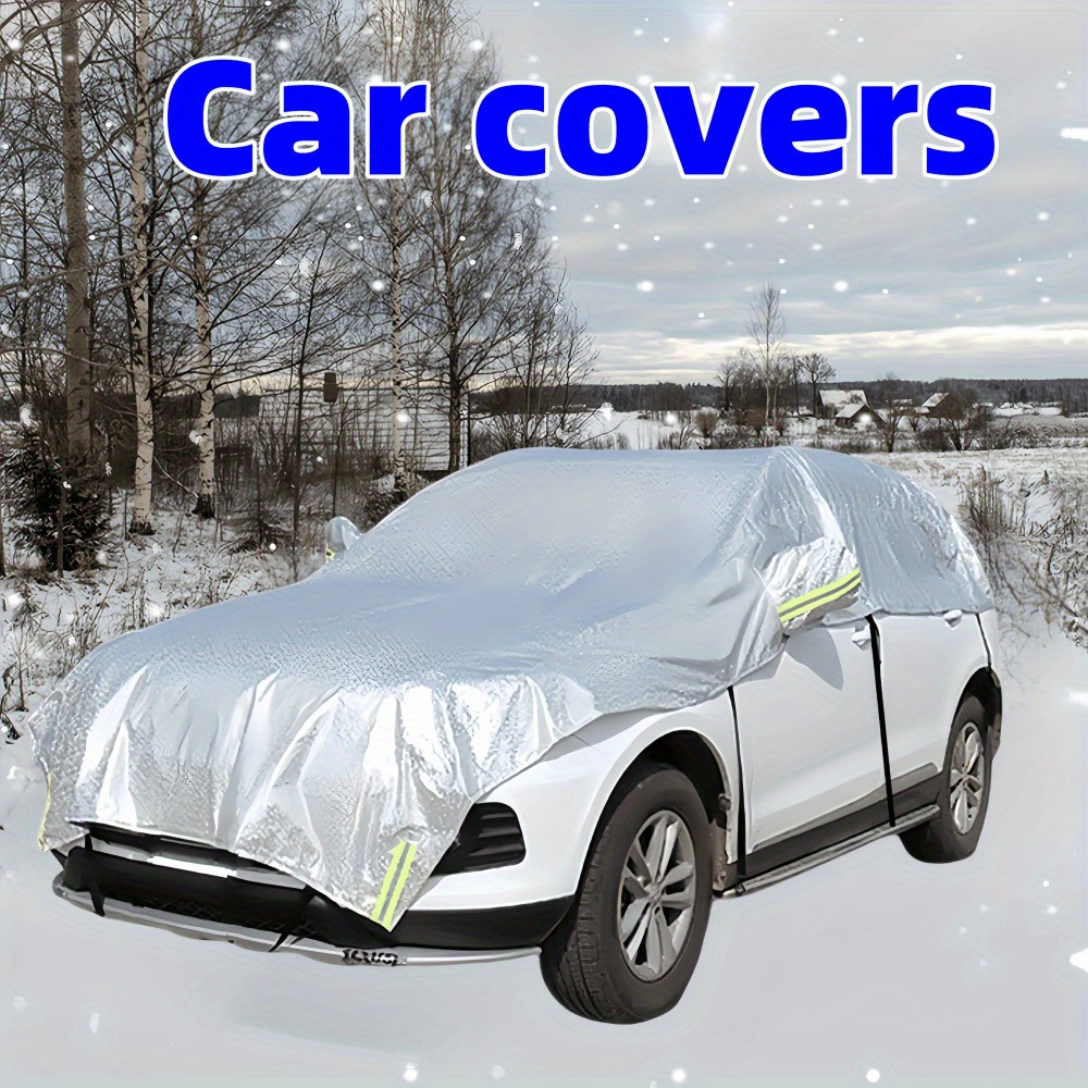 

1pc Half Car Body Weather, Cover For All Season Waterproof Dustproof Uv Resistant Snowproof Suv Car Cover Your Windshield And Roof