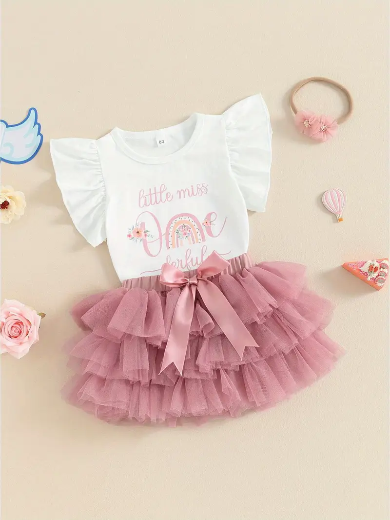 baby girl first birthday outfit short sleeve cute rainbow - Temu baby girl first birthday outfit short sleeve cute rainbow - Temu