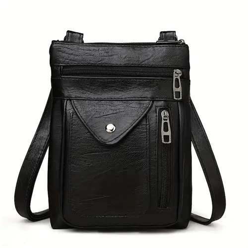 mini womens crossbody bag stylish retro multi pocket shoulder companion casual phone purse