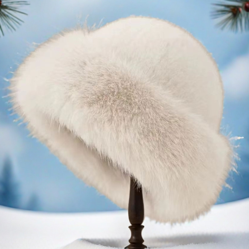 

Luxurious Faux Fur Winter Hat For Women - Thick, Fluffy & Warm With Ear Protection | Lightweight, Stretchy Polyester | Machine Washable