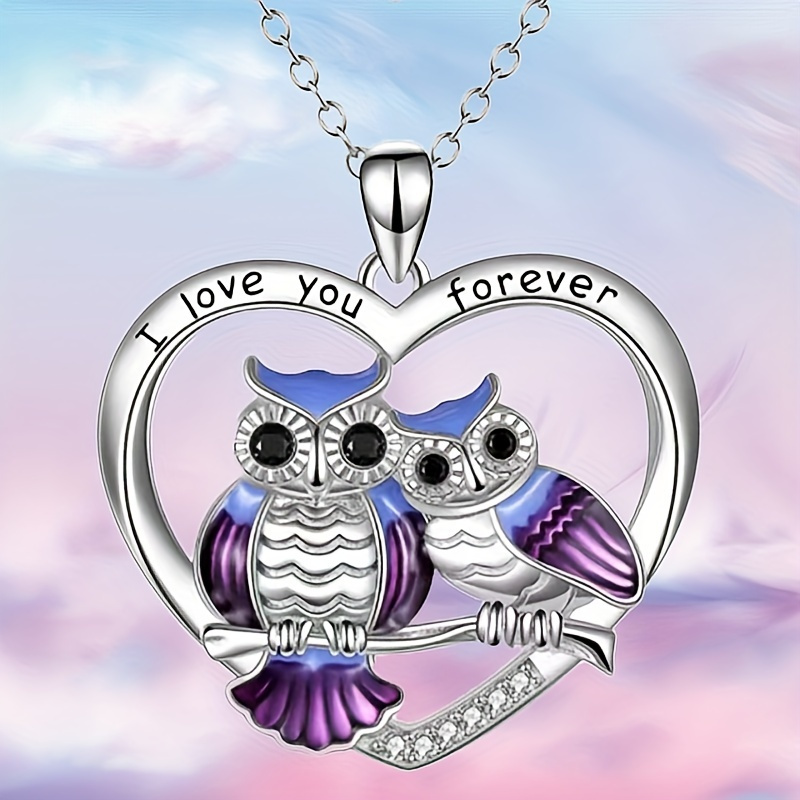 

Owl Necklace Mother And Daughter Owl Valentine Bird Pendant Necklace Mother's Day Lady Gift Grandmother Daughter Mom