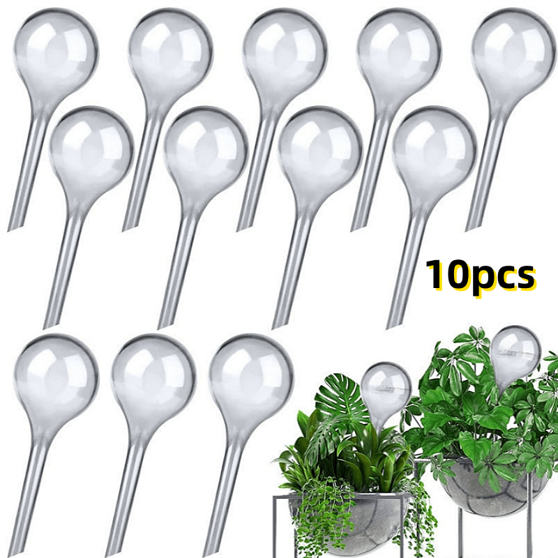 

10pcs Self-watering Globes - Automatic Drip Irrigation System For Plants & Flowers, Easy-to-use Garden Tool Self Watering Device For Plants Plant Watering Devices