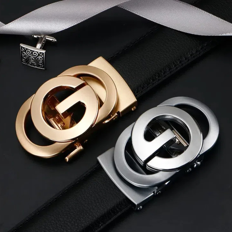 G Leather Belt Automatic Buckle