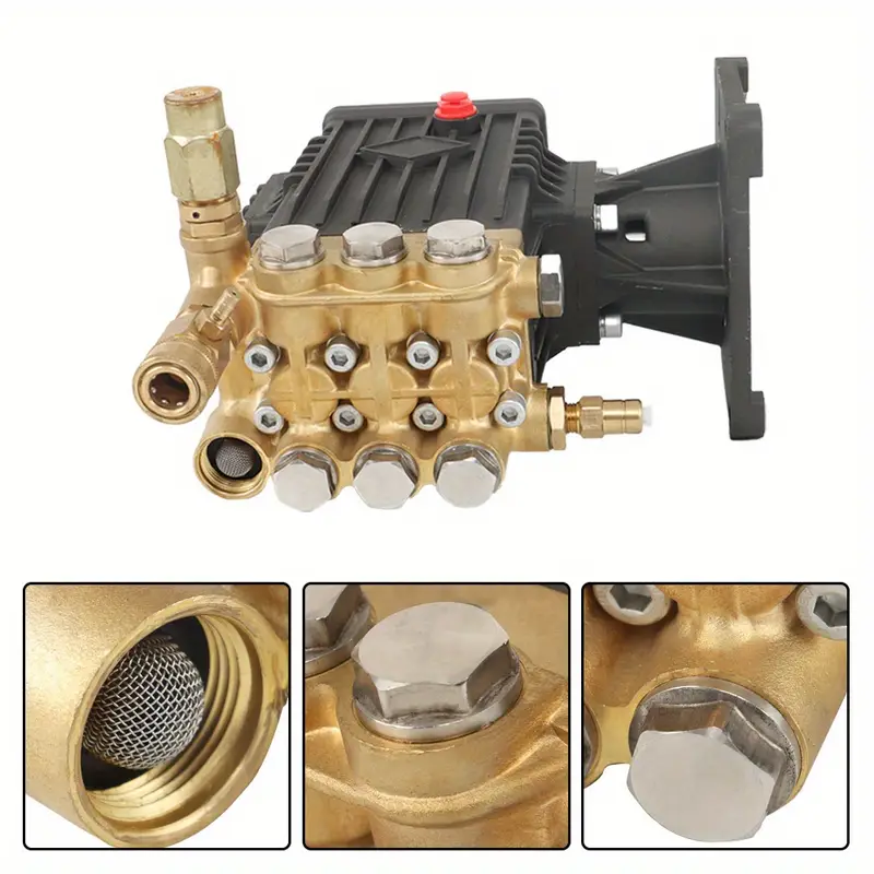 Handdo Horizontal Pressure Washer Pump – 3000-4400 PSI, 4 GPM, 1" Shaft – 1 Year Warranty