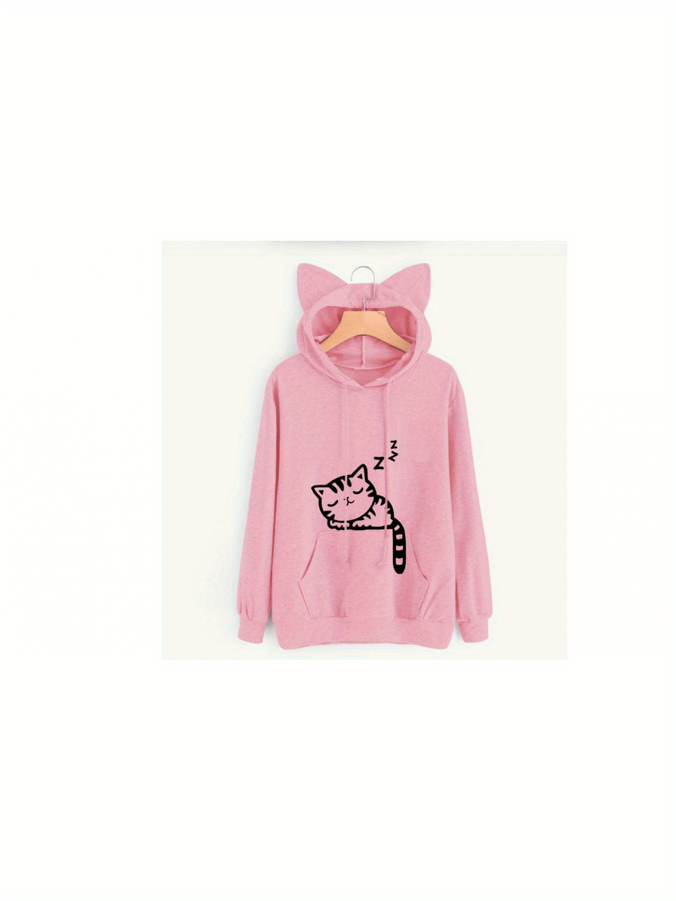 cat ear hoodie sold on Temu United States