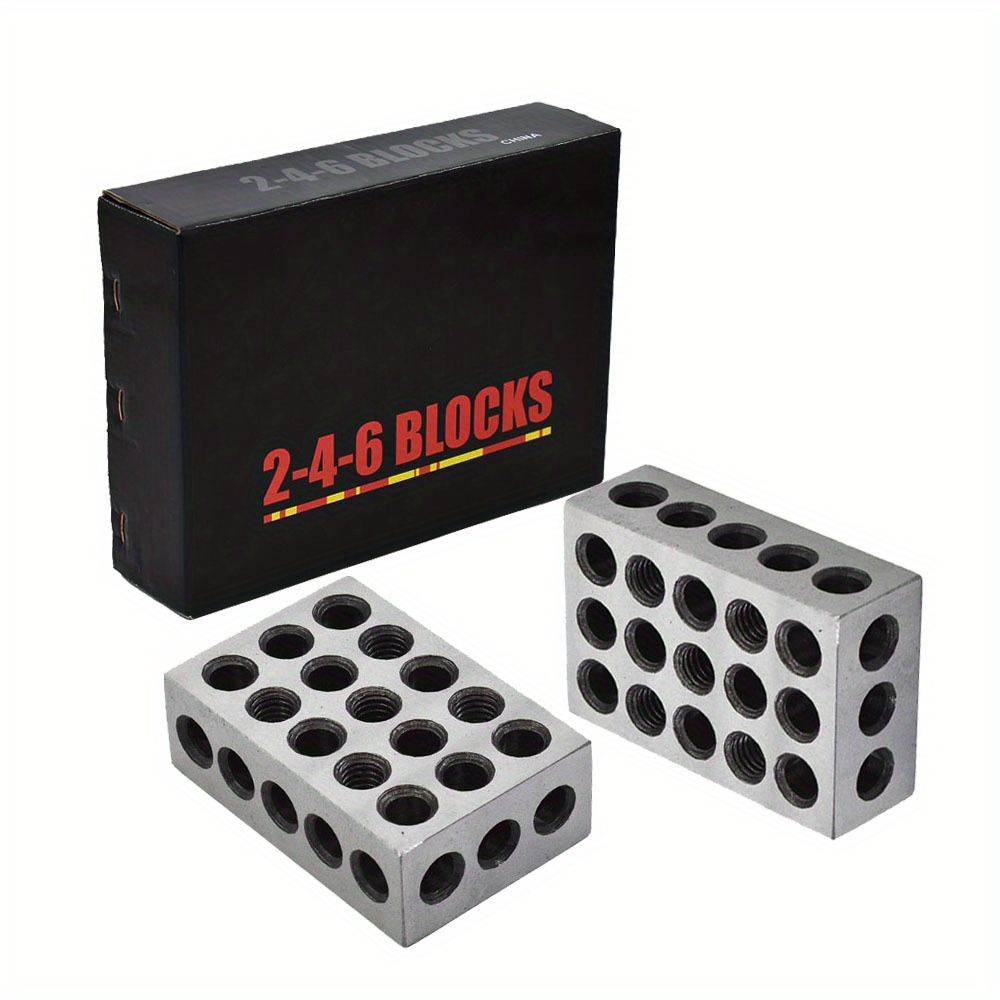 ALL-CARB 5 Pair Of 1-2-3 Blocks Matched Pair With 23 Holes Precision Machinist Milling 0.0002 Inch Milling Machine Jig - View #9