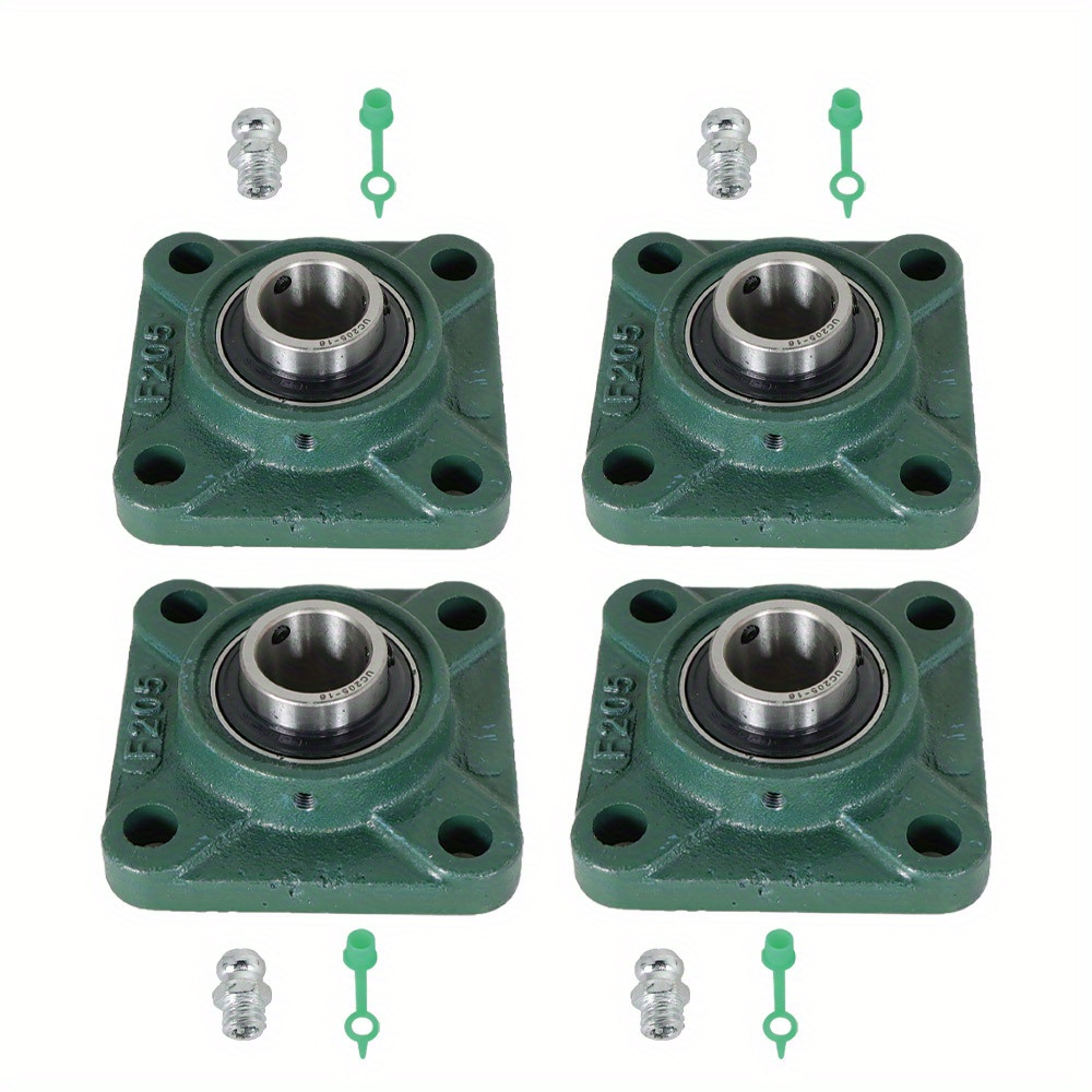 

4 Pcs Ucf205-16 Pillow Flange Mounted Bearing 1" 4 Bolt