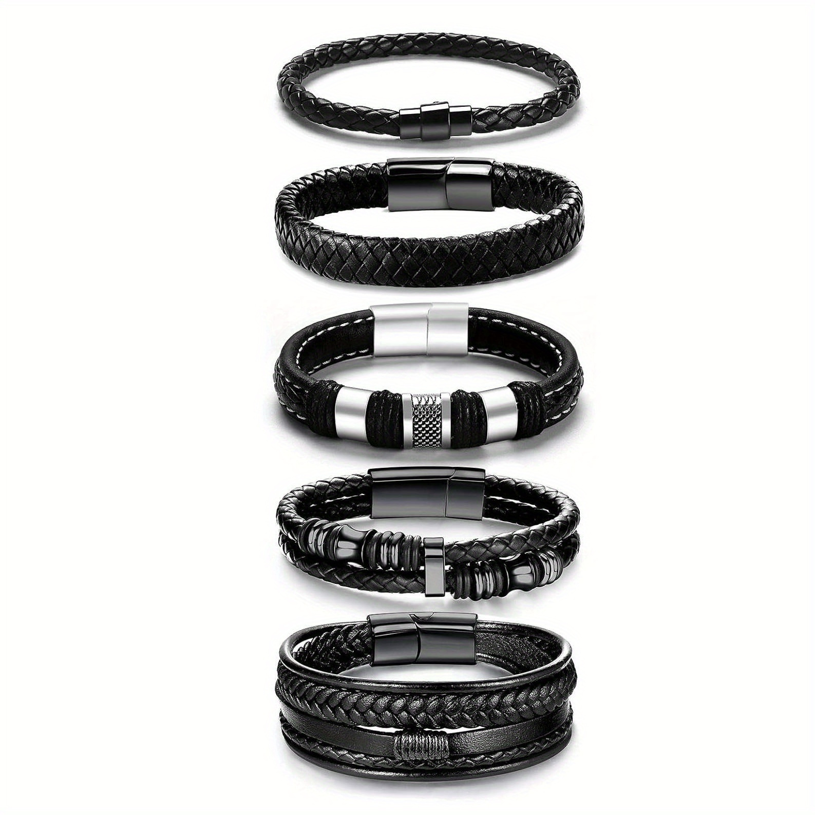 

5pcs Men' Bracelets - , Accents