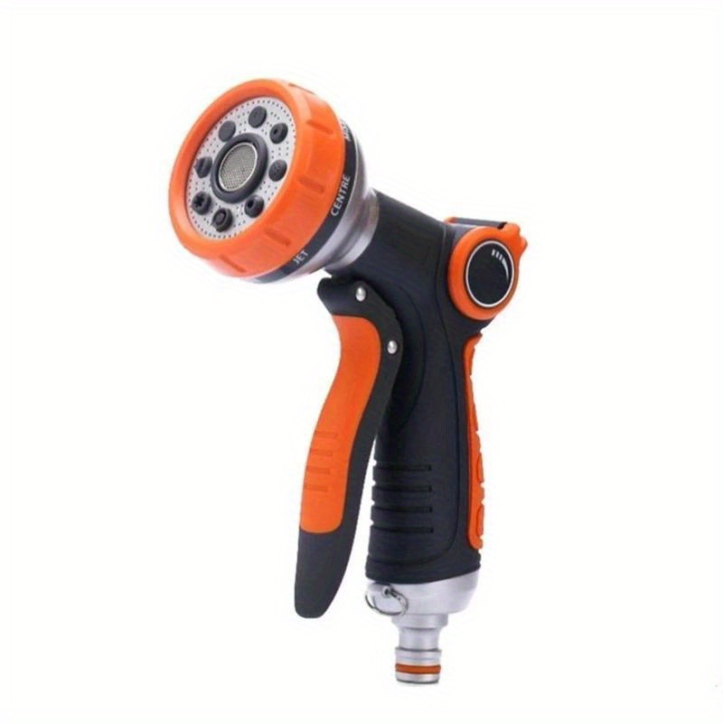 High-pressure Garden Hose Nozzle - Adjustable 8-pattern Spray Gun For Car Wash & Lawn Care, Fit