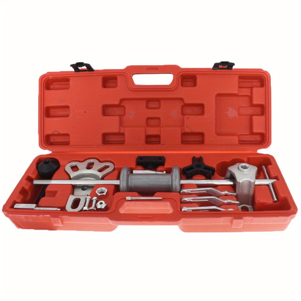 TEMU 9-way Slide Hammer Dent Puller Tool Kit Wrench Adapter Axle Bearing Auto Set