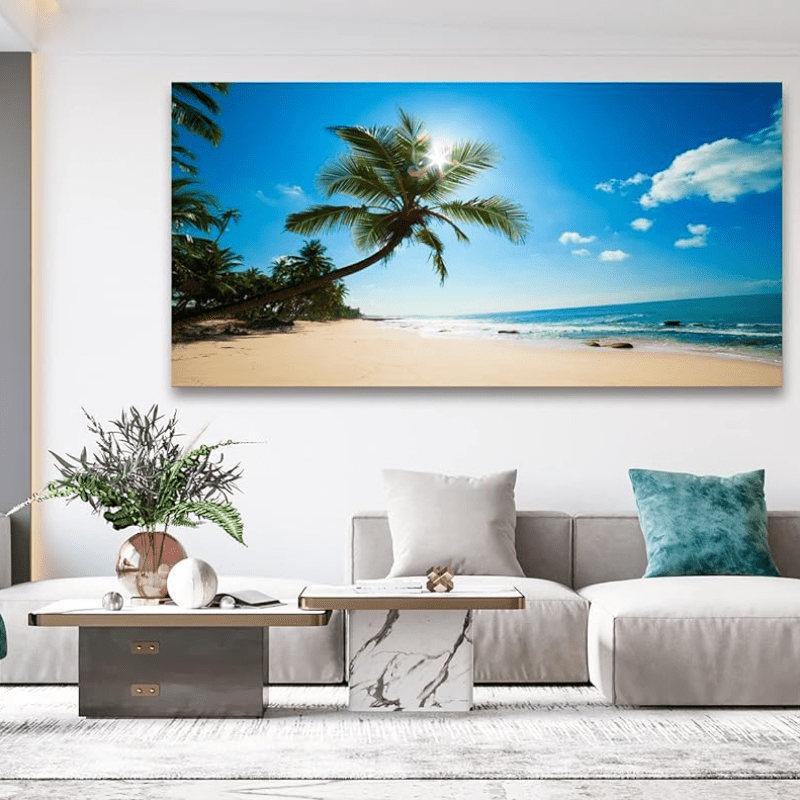 Wall Canvas Painting Large Canvas Wall Art Summer Ocean - Temu