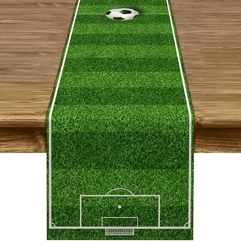 

Chemin de Table sur le Thème du Football - 13x72 Pouces, Style Ferme Vintage, pour les Fêtes Sportives & Décoration de , Polyester , Idéal pour la Décoration Saisonnière de & de à Manger