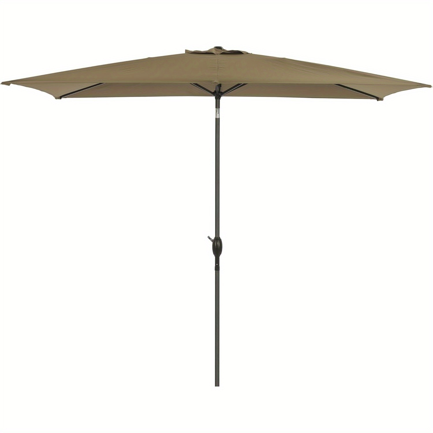 

Royalcraft 6.5×10 Ft Outdoor Patio Umbrella With Push Button Tilt & Crank, Taupe Color