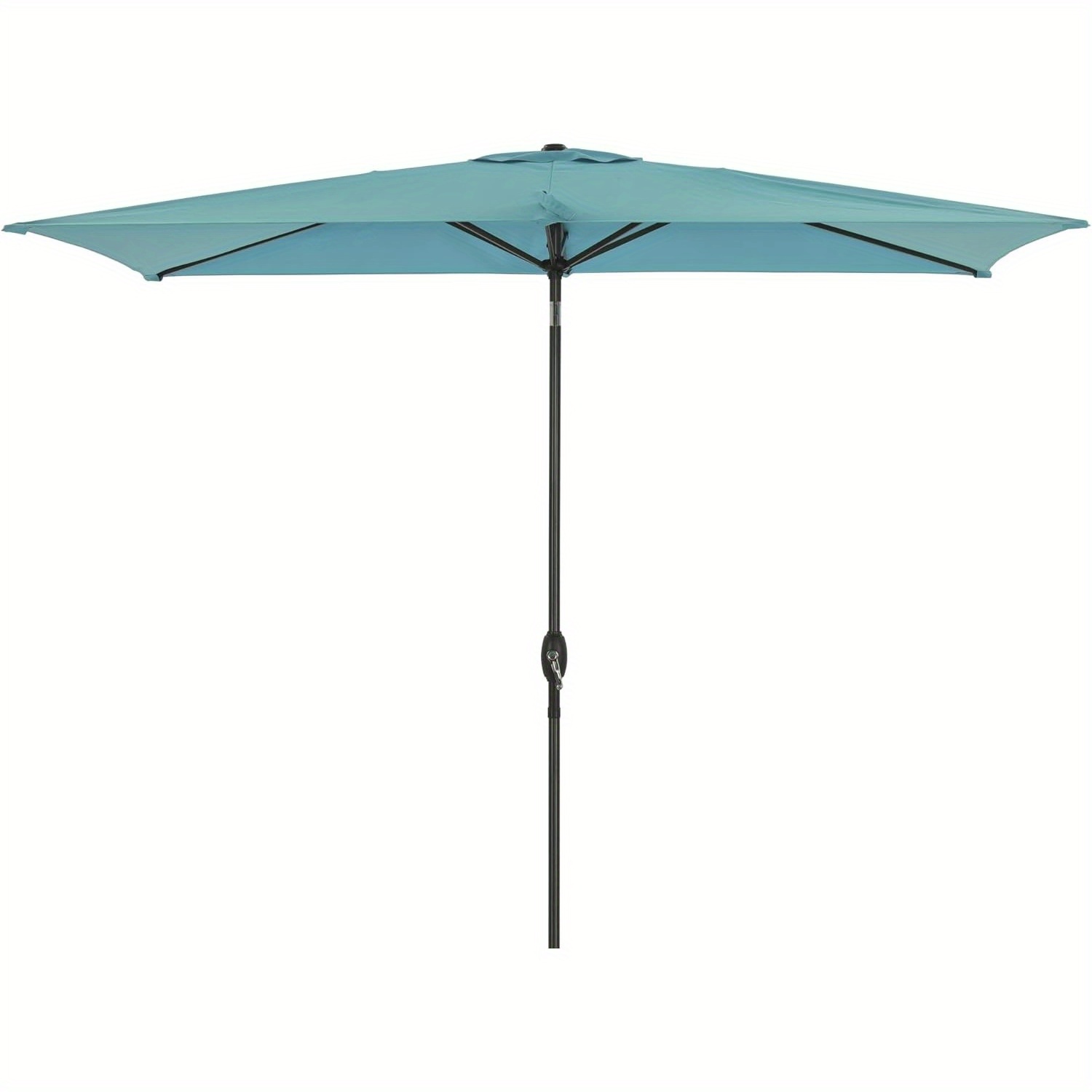 

Royalcraft 6.5×10 Ft Outdoor Patio Umbrella With Push Button Tilt & Crank, Lake Blue Color