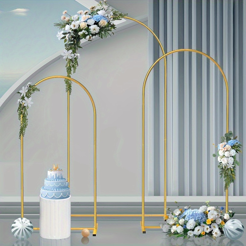 

Ensemble/3pcs, 4 Supports de Fond d' Métallique, Supports de Fond d' de Mariage Dorés, Utilisés pour les Fêtes d'Anniversaire de Jeunes Mariés, Décoration d' de Ballons Floraux de Jardin