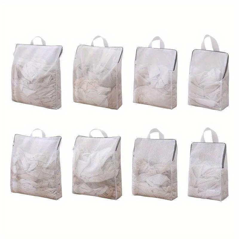 polyester mesh laundry bags set for washing machine with   zipper woven apparel wash bags for   bras socks and lingerie reusable   laundry storage bags details 8