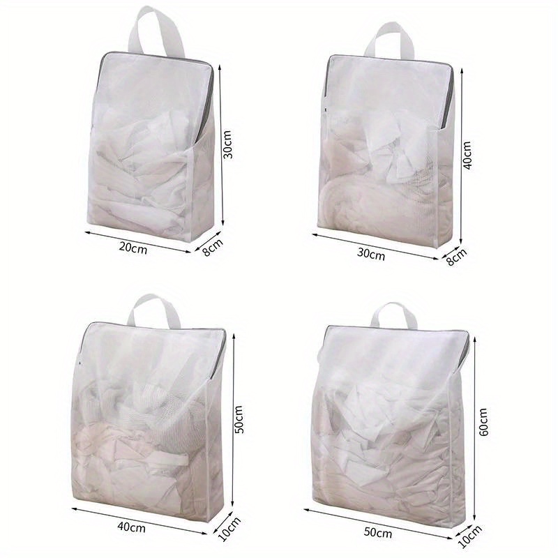 polyester mesh laundry bags set for washing machine with   zipper woven apparel wash bags for   bras socks and lingerie reusable   laundry storage bags details 9