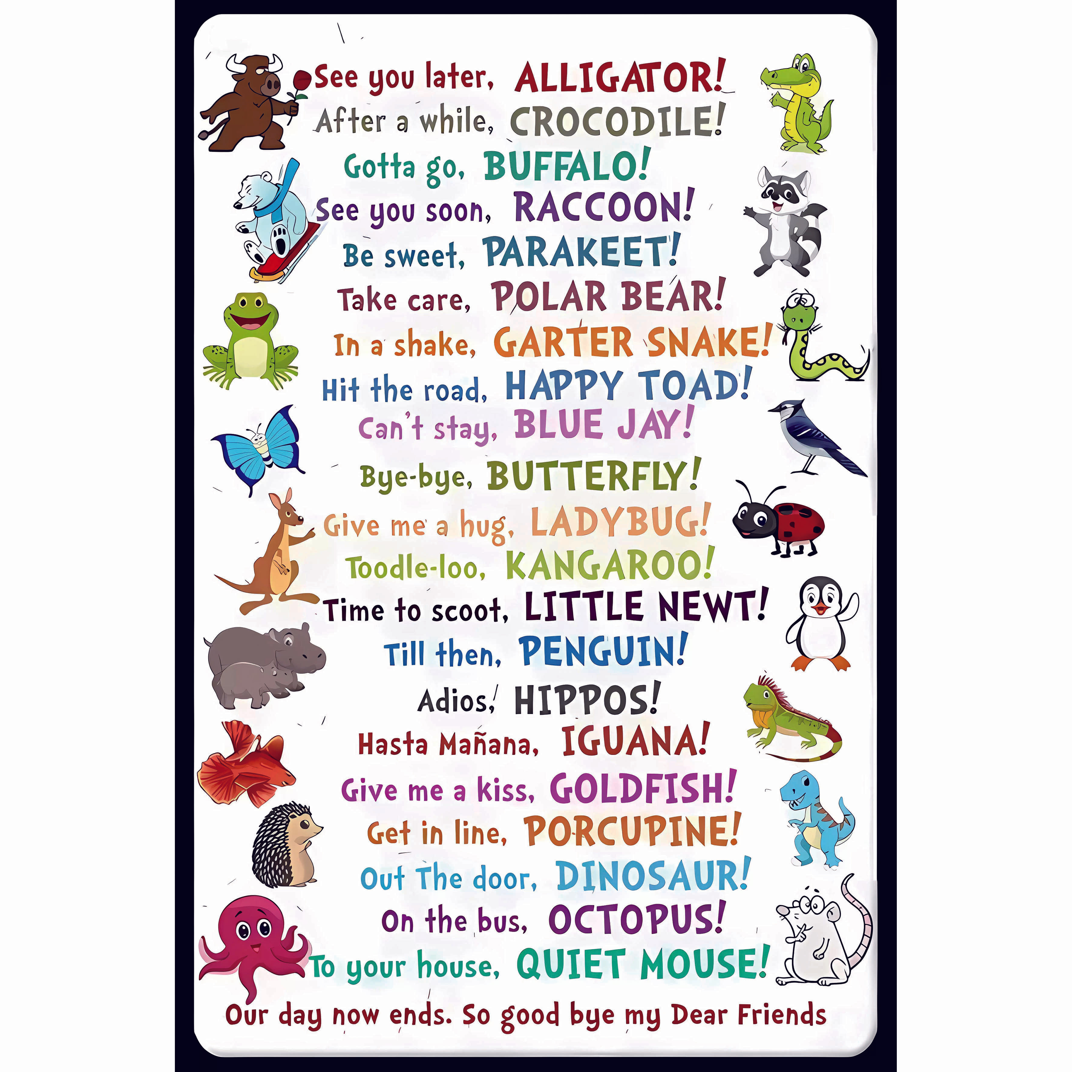 

2pcs Tin Metal Sign Funny Animal Poster See You Later Alligator Home Decor Wall Art Christmas Housewarming Birthday Gifts Back To School Student Teacher Office Decor (8''x12''/20cm*30cm)