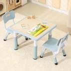 kids table and 2 chairs set height adjustable table and chairs with anti slip covers graffiti desktop arts crafts table for daycare classroom