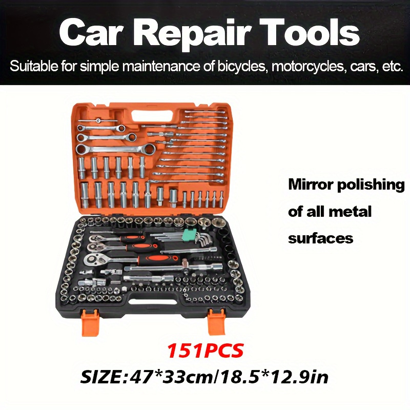 53pcs off road motorcycle heavy duty stainless steel tool set complete car maintenance kit details 4