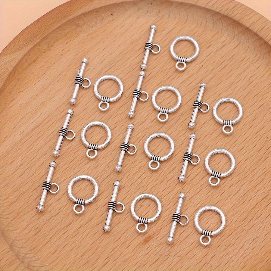 

10pcs Silver Plated Toggle Clasps Set For Jewelry Making - Craft Supplies Diy Necklace Bracelet Connectors Without Power Supply