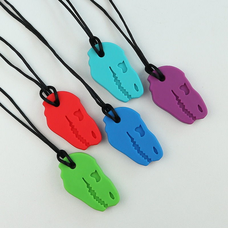 

Colorful T-rex Teeth Necklace - Silicone Keychain For Adults - Perfect Gift For Dinosaur Lovers - Suitable For All Seasons