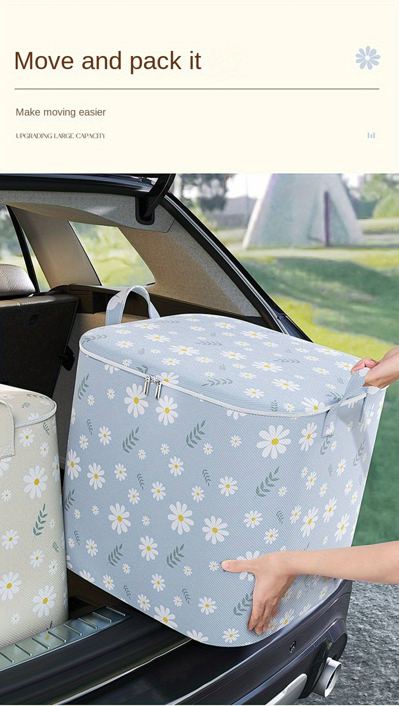 180l large capacity polyester storage bag waterproof and   organizer for quilts clothing pillows toys books versatile home and   essentials details 2