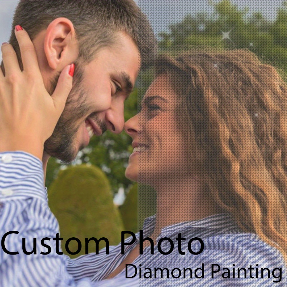 

Custom 5d Diamond Painting Kit By Huacan - Personalized Photo Mosaic With Full Round Rhinestones, Diy Craft For Anniversary & Wedding Gifts Diamond Painting Kits Diamond Art Kits