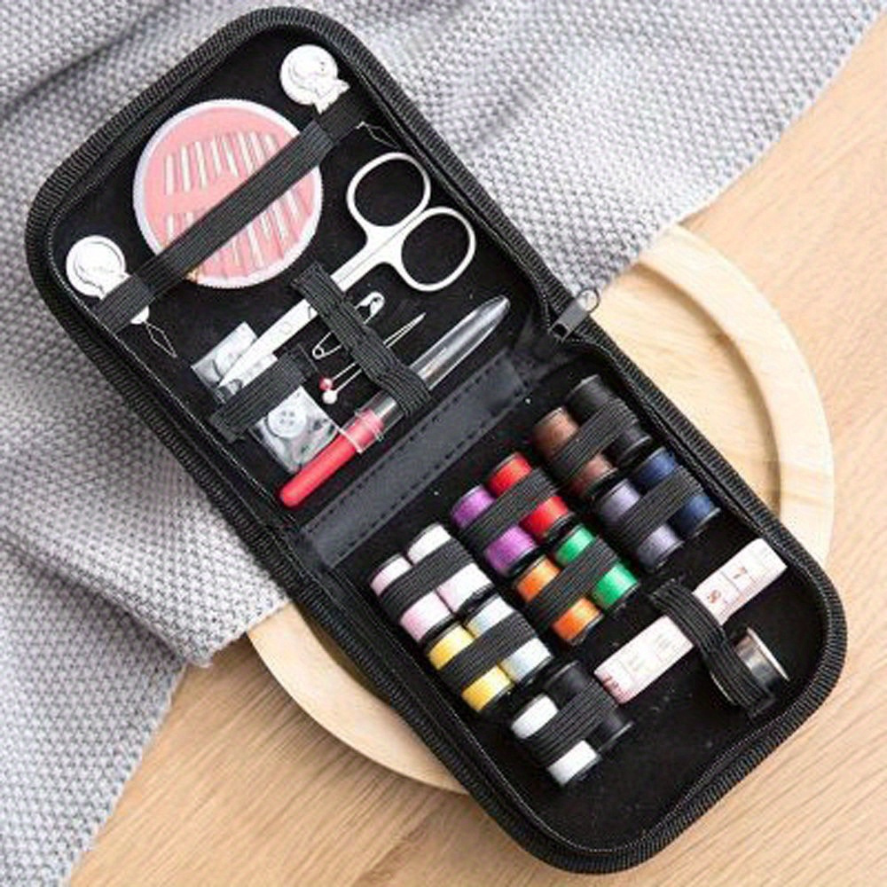 

Complete Portable Sewing Kit With Needles, Thread & Embroidery Tools - Durable, Easy-to-use For Diy Apparel & Travel Repairs Sewing Supplies Accessories Sewing Supplies