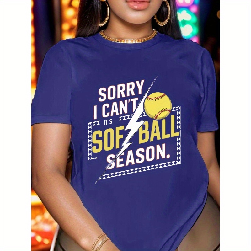 

Softball Season Pure Cotton Women's Tshirt Comfort Fit