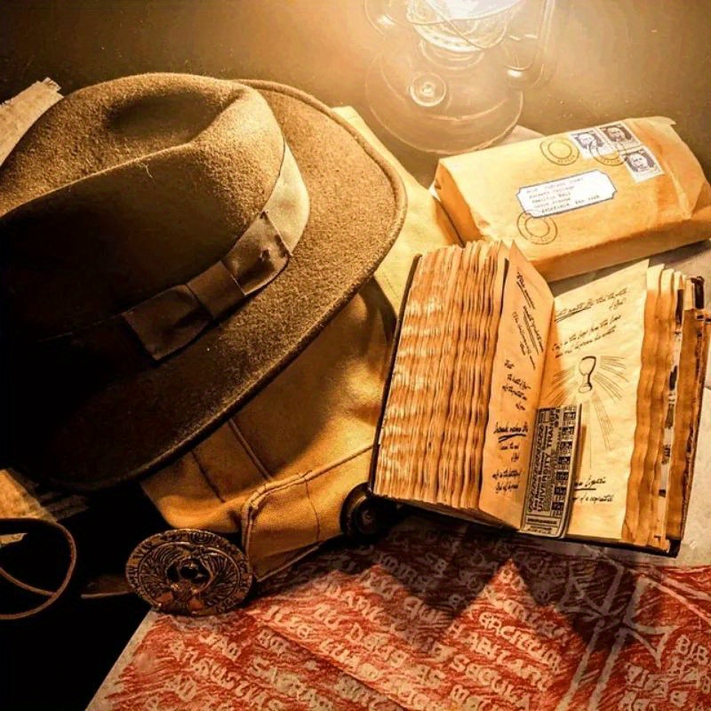 

Réplique de journal du Graal inspiré d'Indiana Jones, carnet de notes rétro pour les fans de cinéma, bloc-notes à spirale au design vintage, idée cadeau unique pour les cinéphiles