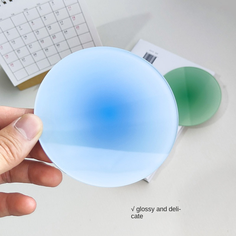 

Gradient Ins Style Coaster - Glossy And Delicate | 9.5cm Diameter, 0.3cm Thickness | Perfect For Home And Party Decoration