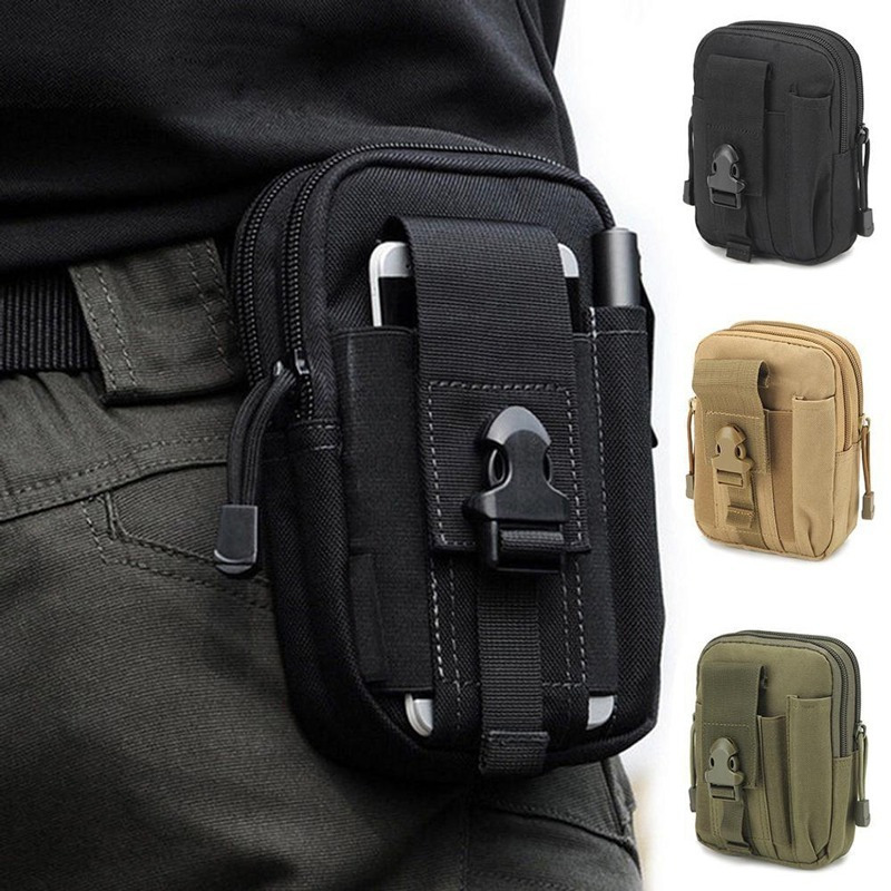 

Tactical Waist Pack Multi-purpose Pouch Oxford Cloth Material, Normal Waterproof Level, Multi-layer Outdoor Belt Bag With Zipper For Men