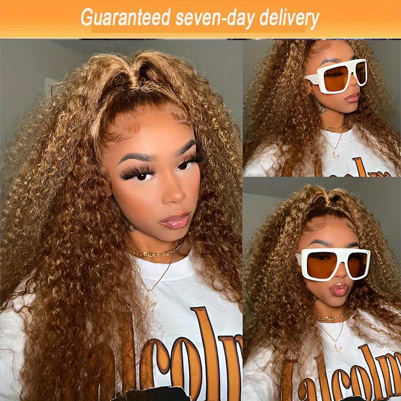 

Water Wave Highlight 4/ 27 Lace Front Wigs 200 Density Ombre Lace Front Wig Virgin Remy Human Hair 13x4 Hd Transparent Wet And Wavy Deep Water Wave Lace Frontal Wigs Pre Plucked