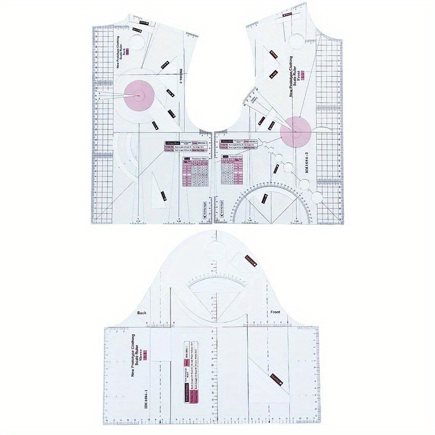 

3pcs 1: 1&1:3 2 Size Ratios, Clothing Design Scale, Clothing Design School Student Technical Clothing Drawing Clothing Prototype Scale